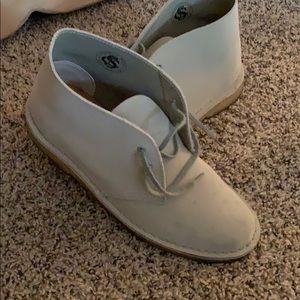 Teal Clark’s desert boots